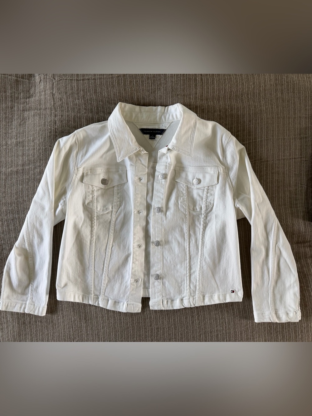 Tommy Hilfiger White Denim Trucker Jacket